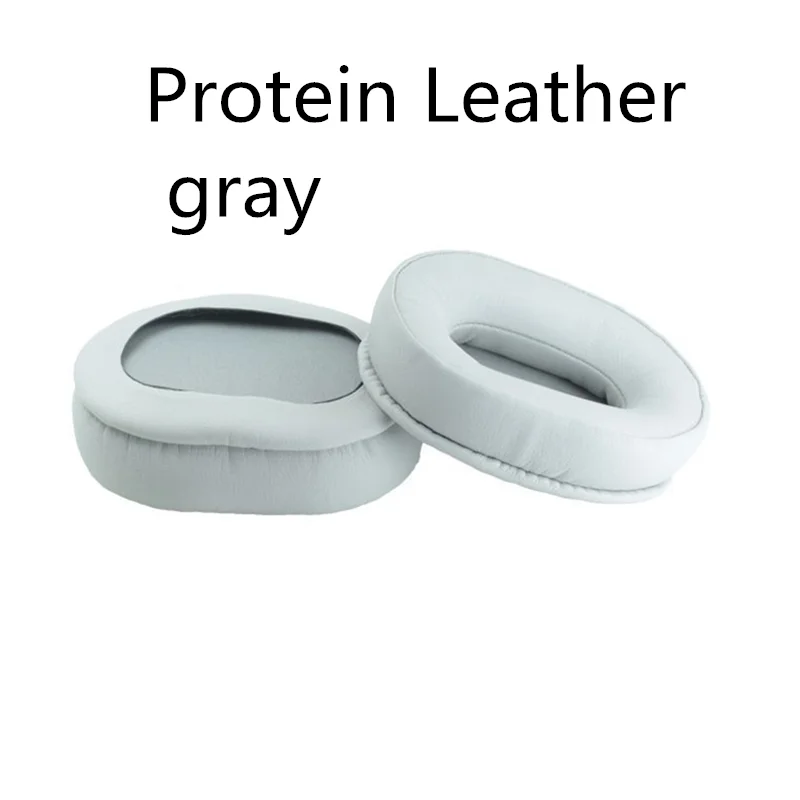 Protein gray Овальные амбушюры 95X75 мм из овчины, сменные амбушюры, чехлы для подушек, запасные части, мягкие, подходят для многих наушников, черные, белые - Цвет: Protein gray