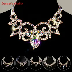 Belly Dance Necklace Rhinestone Chain Female Adult High-End Stage Profession Performance Competition Accessories