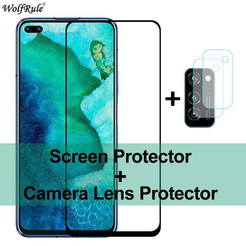 2 шт Защита экрана для Huawei Honor View 30 Pro закаленное стекло задняя камера Len Защитная