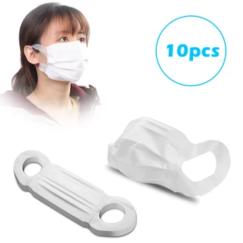 

10pcs 3-Ply Disposable Facial Masks with Elastic Earloop White Dropshipping