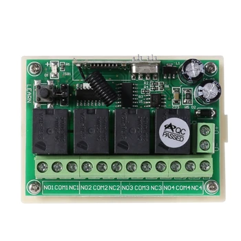 

DC 12V 4CH Wireless Remote Control Switch 1 Receiver + 1 Transmitter 433mhz B85B