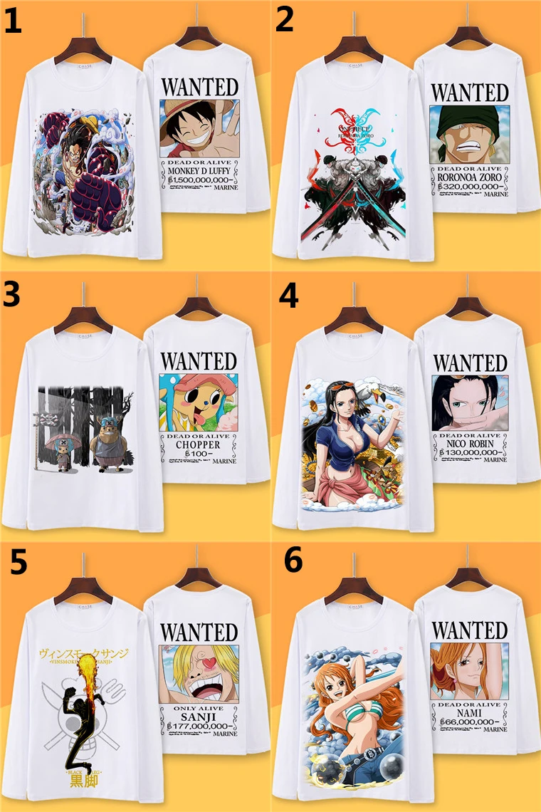 One Piece Cosplay T Shirt Monkey D Luffy Spring Autumn Long Sleeve T Shirt Roronoa Zoro Cartoon Top Tee Cosplay Costume Anime Costumes Aliexpress
