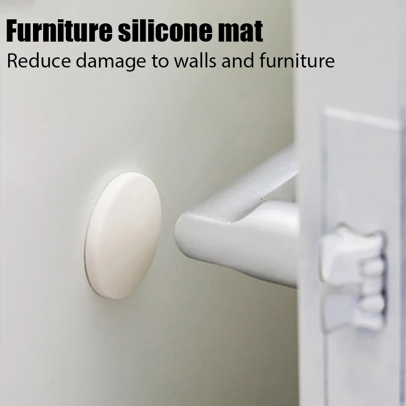 Silicone Crash Pad Home Anti-collision Strong Sticky Door Back Handle Bumper Touch Refrigerator Sucker Foot | Обустройство дома