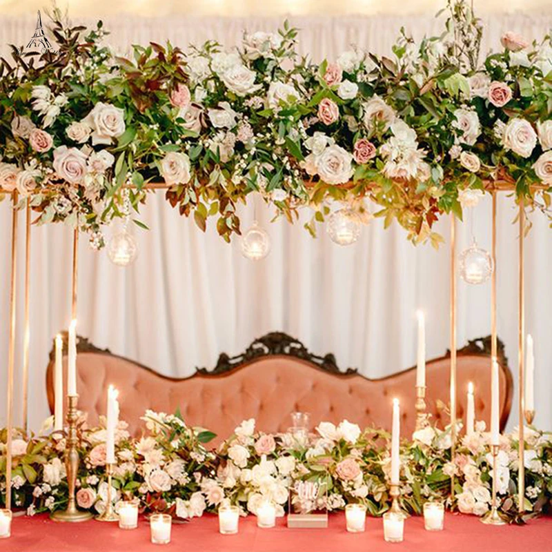 39 inches Tall Gold Color Metal flower Stand for Wedding Floral Arrang