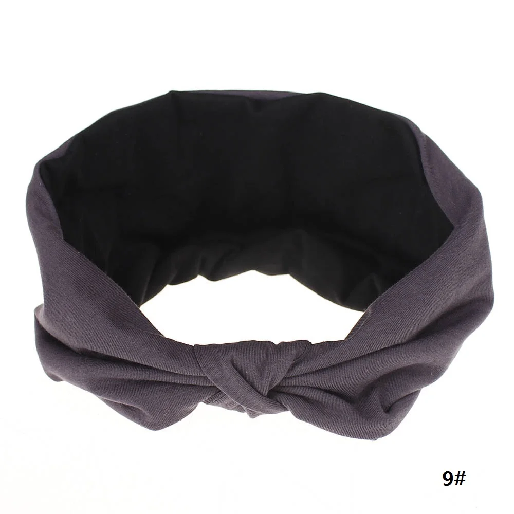 Dark grey Black 1 шт., новинка, Западная мода, вязанные женские повязки на голову, элегантные, с широкими полями, спортивные, для йоги, аксессуары для волос, головной убор - Цвет: Dark grey Black