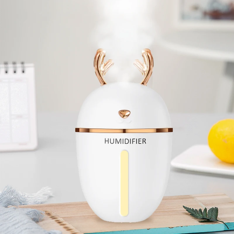 

450ml Cute Deer Nano Atomized Air Humidifier Night Light USB Charging Aromatherapy Essential Oil Air Diffuser Mist Maker