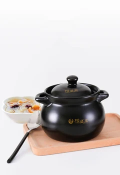 

Ceramic Casserole Cute MIni Soup Pot 1000ML Househole Stew Casserole Ceramic Cooker Gigh Temperature Resistant Open Fire