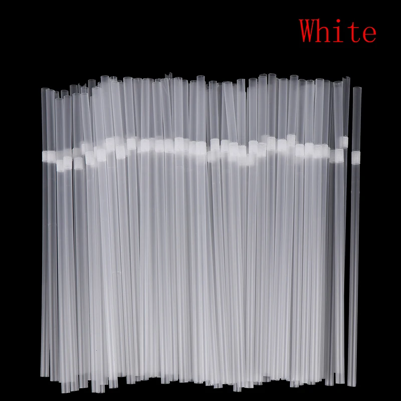 100Pcs/Pack plastic Flexible Straws For Birthday Wedding Party Cocktail Straws
