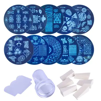 

1 Set Nail Art Stamping Kit Delicate Nail Art Templates Nail Stamping Plates Nail Art Stencils for Lady Women Girls