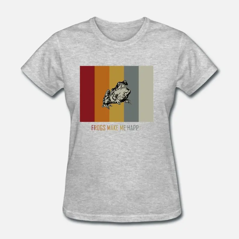 Women-Gray Новинка, Мужская футболка с лягушкой, s, для девочек и мальчиков, с круглым вырезом, с буквенным принтом, Мужская футболка, размеры Xxxl, 4xl, 5xl, одноцветная, наивысшего качества - Цвет: Women-Gray