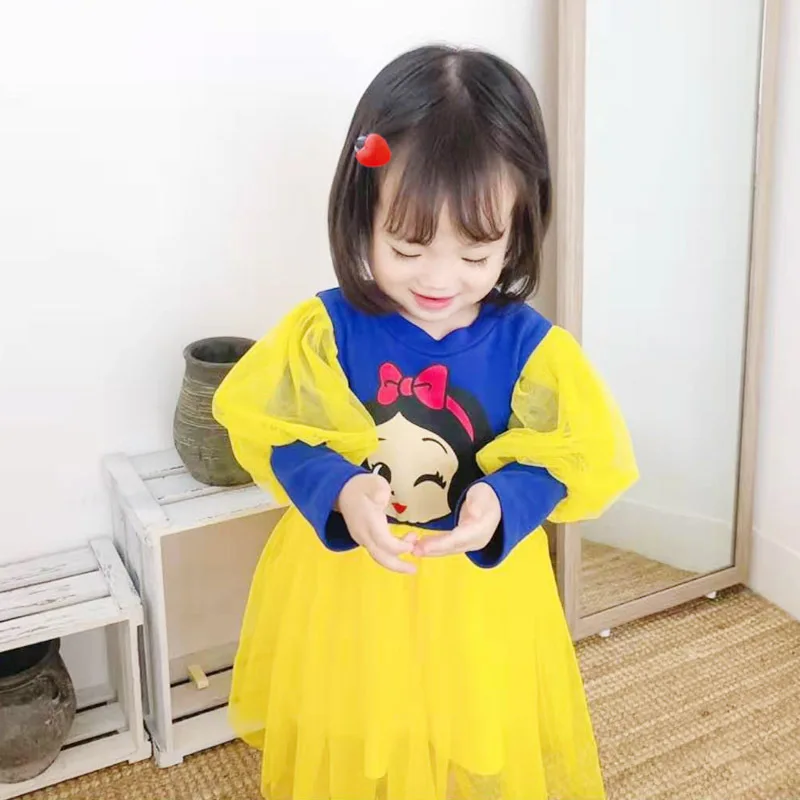 Thunderers Spring Autumn Kids Princess Dress For Girls Halloween Clothes Printed Cartoon Children Party Dress Girl Dresses
