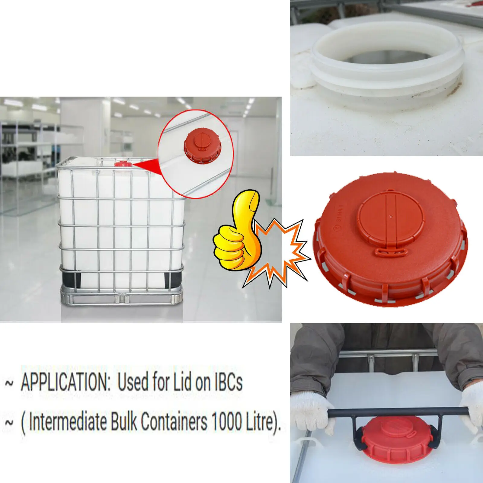 

IBC VENTED LID 150MM FOR 1000L IBC WATER CUBE TANK PODS TOTES SCHUTZ LID UK