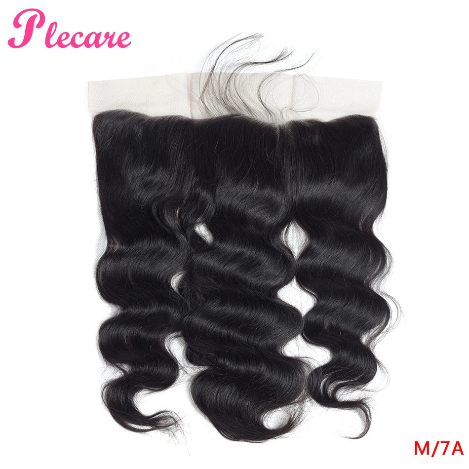 

Plecare 13*4 Lace Frontal Brazilian Body Wave 8-20 Inch 1 Pcs Natural Color Middle Ratio Non-remy 100% Human Hair Extensions