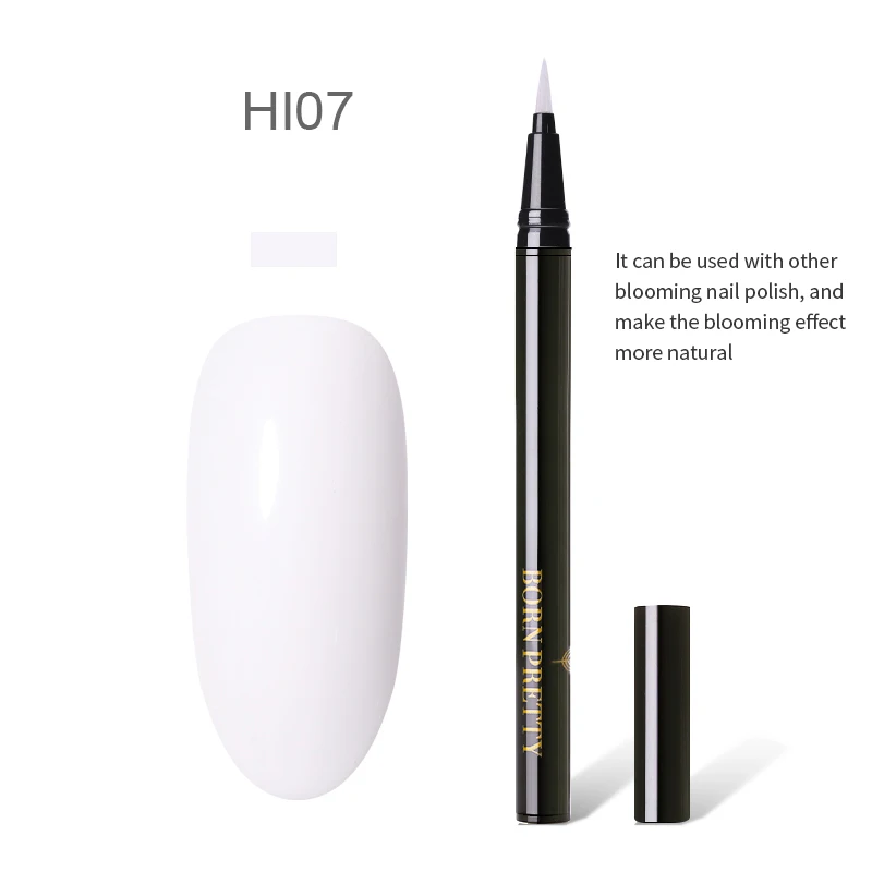BORN PRETTY 1 мл/6 мл акварельные чернила для рисования ногтей ручка дизайн Цветущий эффект BeautySmoke маникюр Дизайн ногтей DIY - Цвет: HI07