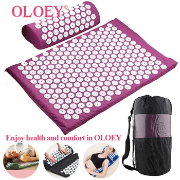 

Acupuncture Massage Cushion Sets Relieve Stress Back Pain Acupressure Mat Pillow Massager Spike Acupuncture Massage Relaxation
