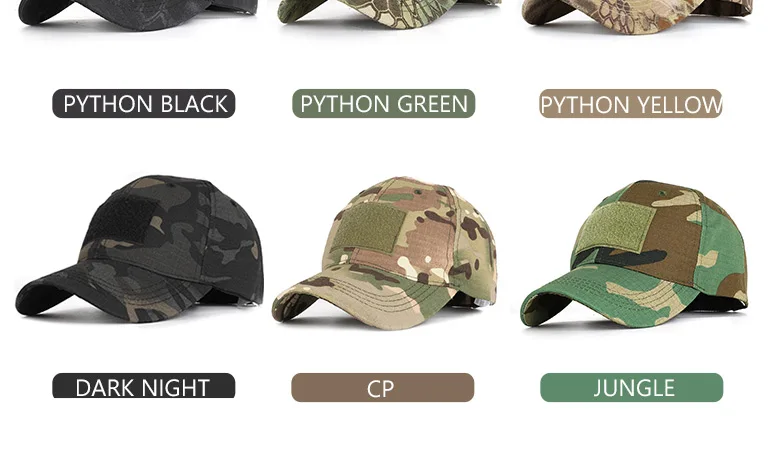Camouflage Tactical Baseball Cap Snapback Hat Patch Military Tactical Unisex ACU CP Desert Camo Hats For Men Outdoor Bone Gorras