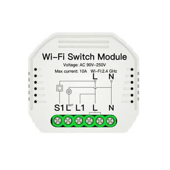 

1PC Smart Switch Smart Life / Tuya APP 1/2 Way 90-250V 250V WiFi Switch Module With Alexa Google Home Smart Home