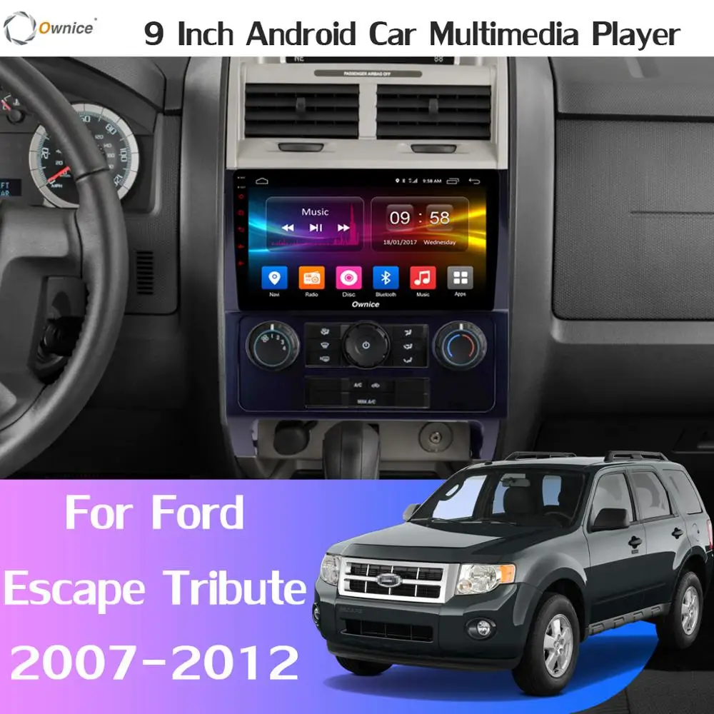 360 ° панорамный Android 9,0 4+ 64G DSP SPDIF CarPlay Android Авто Автомобильный мультимедийный плеер для Ford Escape Tribute 2007-2012 gps радио