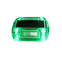 1 шт./упак. Пластик дорожный отражатель на солнечной батарее с PMMA с креплением для вспышки зеленый светодиодный светильник