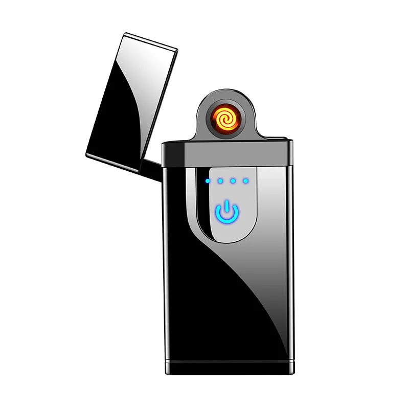 Двухсторонний сигаретный светильник TouchInductive зарядный светильник er USB ультратонкое устройство дисплей питания ветрозащитный