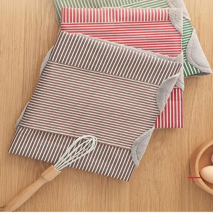 3 color apron Durable Reusable Waterproof Striped Print Home Kitchen Apron