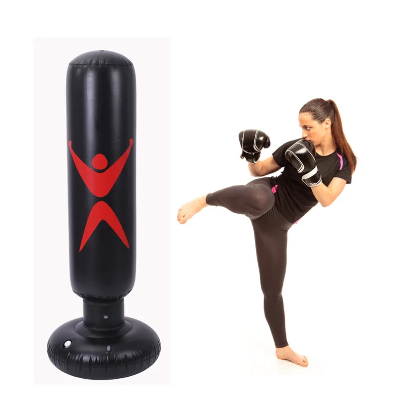 

Fitness Children Boxing Sandbag Inflatable Tumbler Adult Inflatable Boxing Column Vertical Type Boxing Tumbler Vent Column