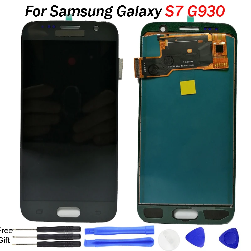 

For SAMSUNG Galaxy S7 Display G930 G930F Touch Screen Digitizer Assembly Replacement TFT bright adjustable For SAMSUNG S7 LCD