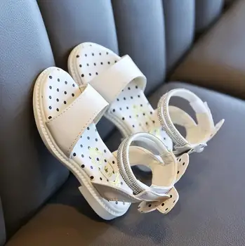 

Girls Fashion Bow Sandals Kids Soft Bottom Princess Shoes 2020 Summer New Child Baby Insiade Beach Sandals Size 26-36