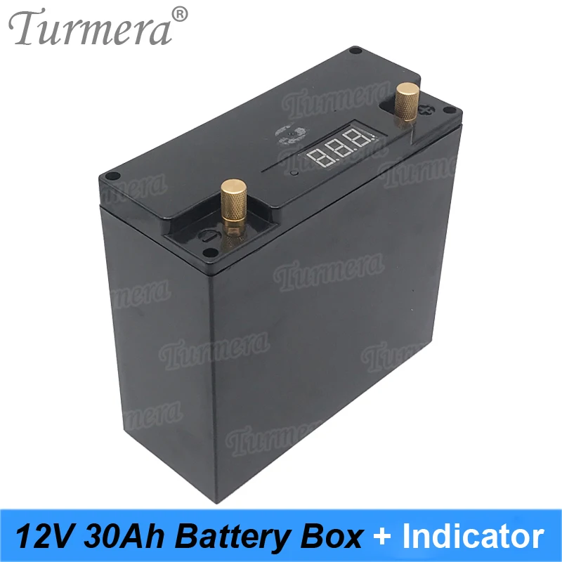 Turmera 12V 30Ah Battery Box Storage Case with Capacity Indicator Build 48Piece 18650 Battery for Uninterrupted Power Supply 12V 01