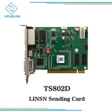 Linsn TS802D полноцветный rgb светодиодный дисплей TS802 отправка карты светодиодный контроль поддержка полноцветный Одноцветный или двухцветный СВЕТОДИОДНЫЙ дисплей