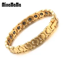 Нержавеющая сталь с украшением в виде кристаллов для здоровья желчнокаменная Браслеты для Для мужчин гематит браслет терапия здравоохранения браслет, ювелирные изделия с бриллиантами