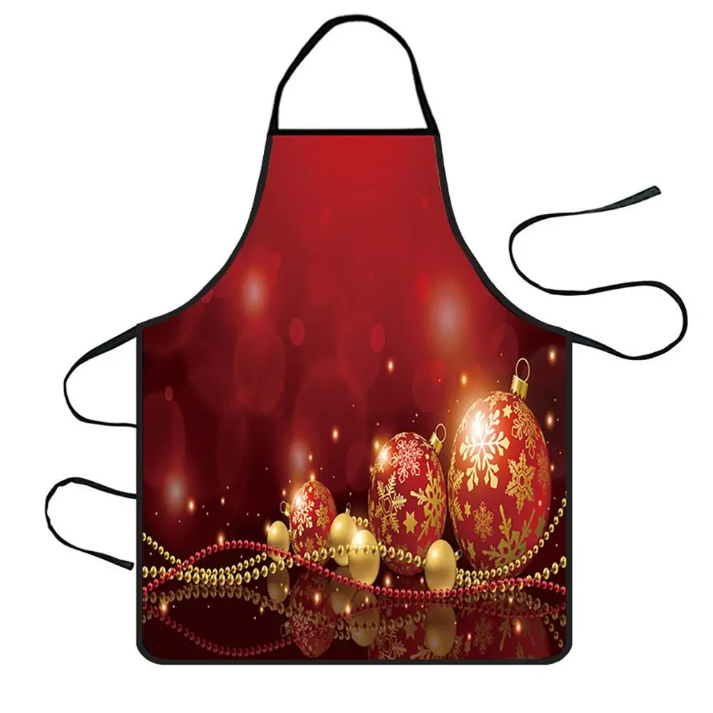 Christmas Decoration Anti-oil Waterproof Apron Kitchen Sleeveless Aprons Dinner Party Apron Home Festival Ornament#929 - Цвет: E