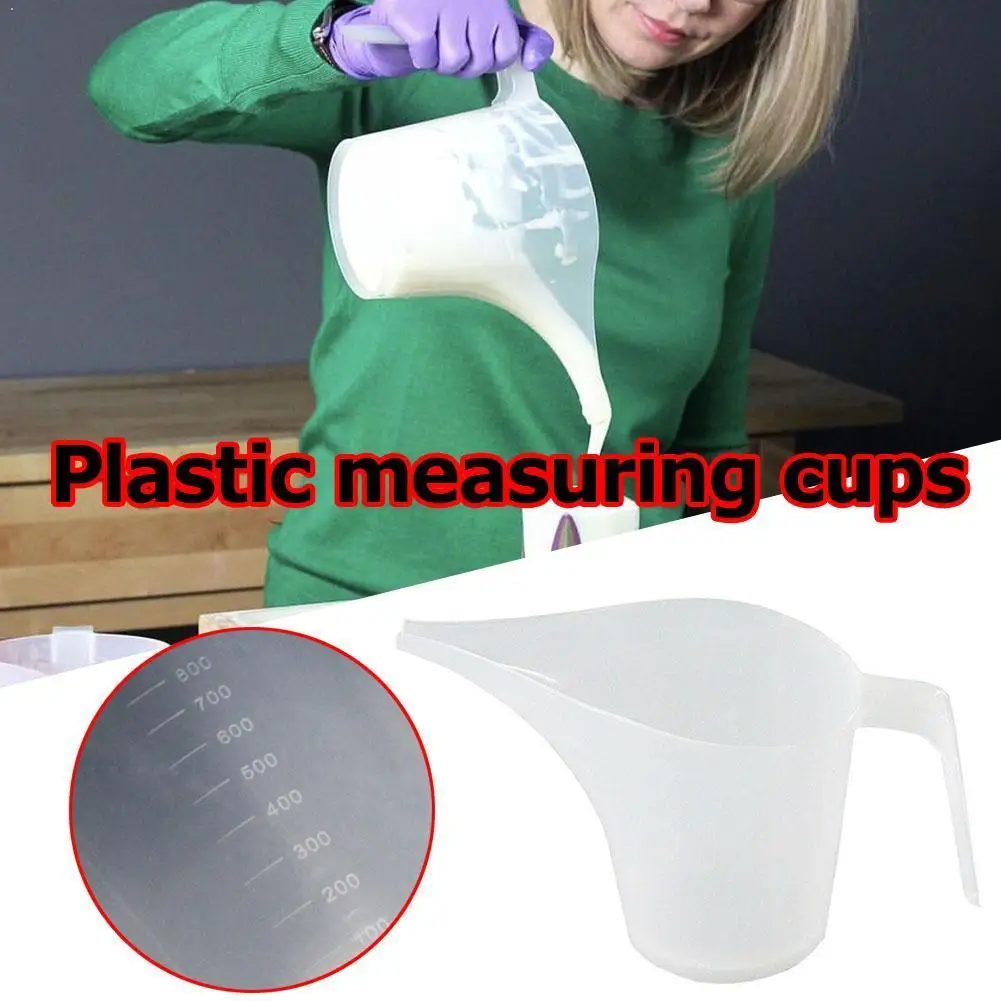 

1PC Tip Mouth Plastic Graduated Measuring Cup High Cup Transparent Resistance Tools Baking Temperature Kitchen Funnel V4F5