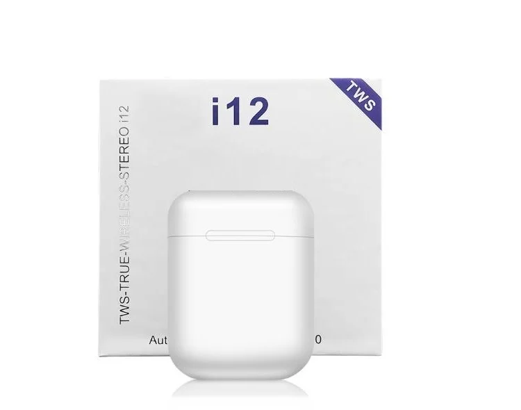 I12 TWS мини стерео Беспроводная гарнитура Bluetooth наушники взять на самолет воздуха для Apple phone Bluetooth наушники беспроводные - Цвет: matte White