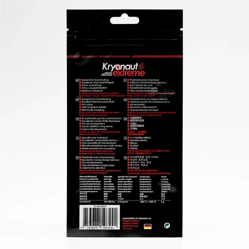 Thermal Grizzly ke Computer Paste Grande Capacidade Condutividade Cpu Gpu Placa Gráfica Notebook 14.2w mk - Imagem 5