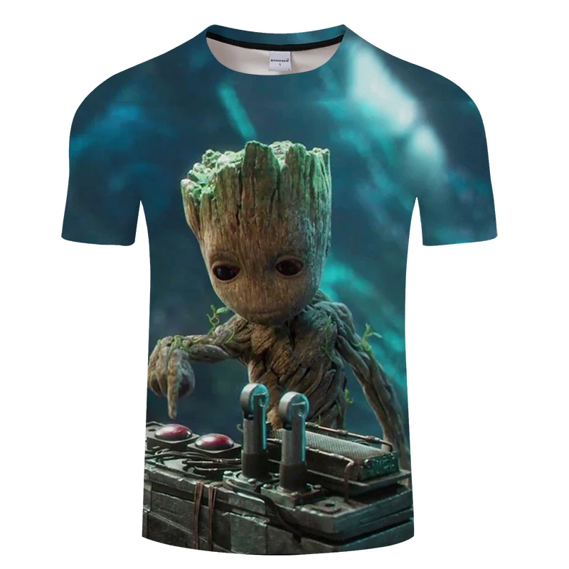 Футболка с принтом Groot для мужчин и женщин дизайнерские футболки guardions of the Galaxy