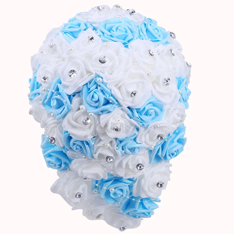 Marfim Rhinestone Bouquet de PE Espuma para