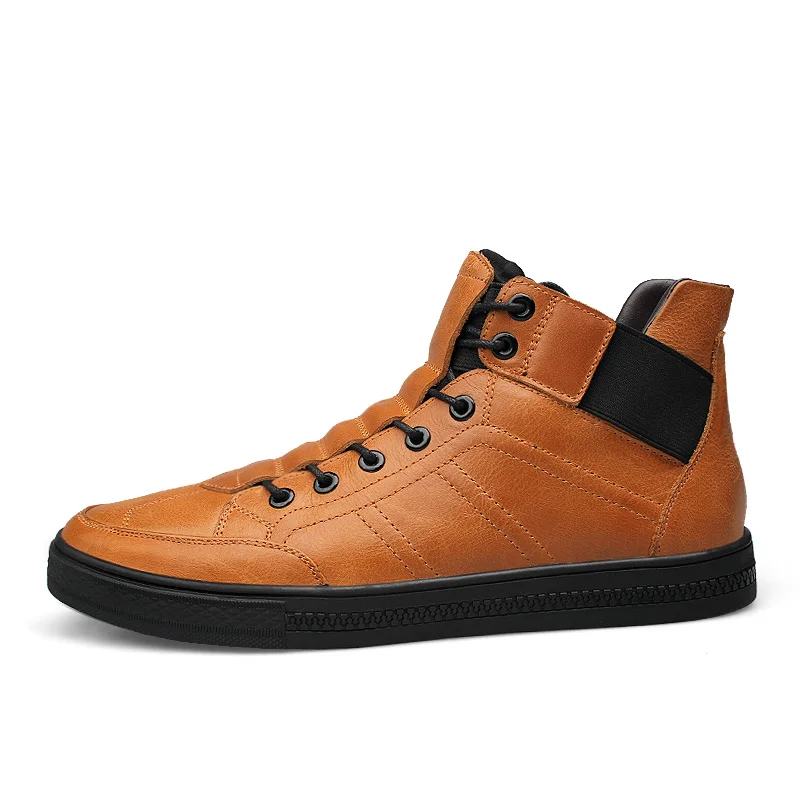 

High Quality Soft Genuine Leather Men Ankle Boots Italian Real Leather Men Boots Black Men Winter Shoes With Fur MND50