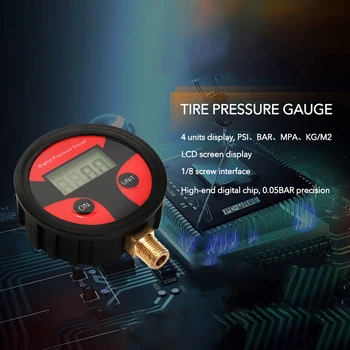 

Hot 0-200PSI LCD Display Digital Tire Air Pressure Gauge Tester Motorcycle Car Truck Bike PSI BAR KPA KGF/cm² Auto Tools