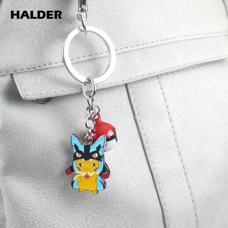KS0015 HALDER Покемон карманные монстры Пикачу бросок poke ball Bell кулон брелок для рюкзака аксессуары безделушки автомобильный брелок