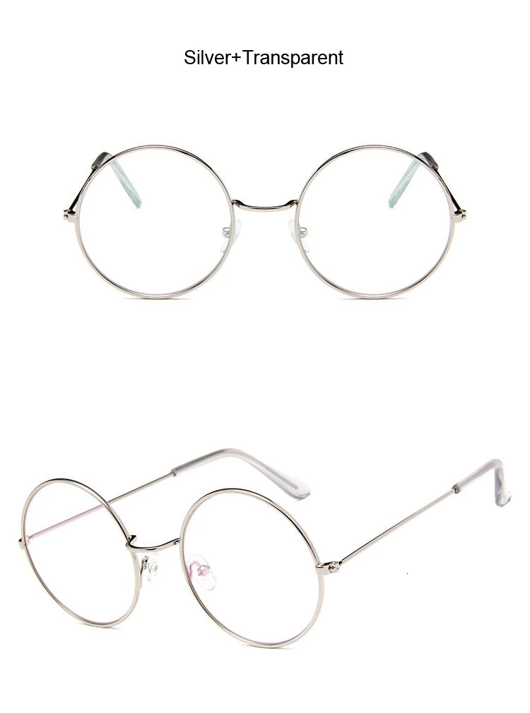Винтажные Ретро очки с металлической оправой, прозрачные линзы, оптические очки, модные очки Гарри, черные маленькие круглые очки