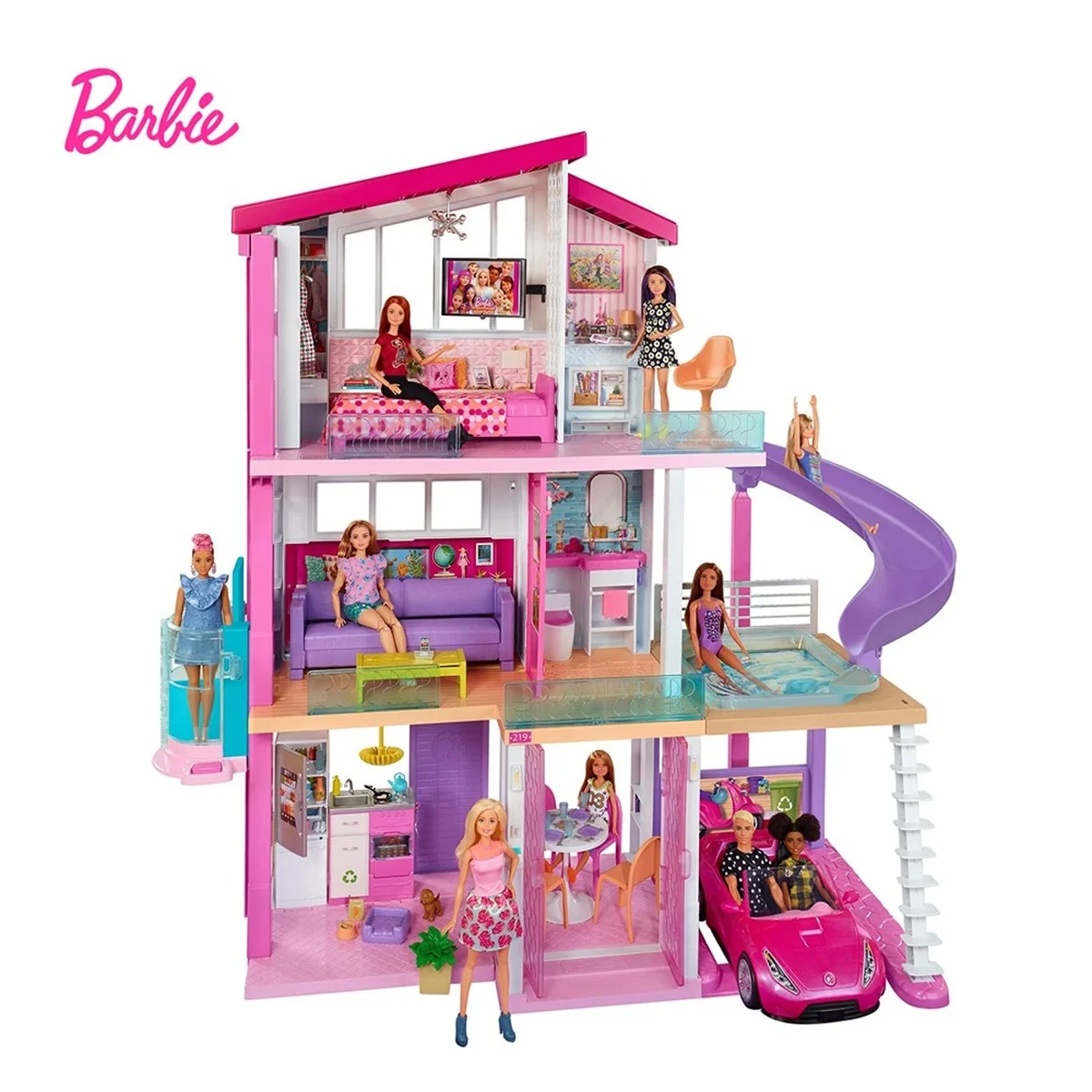 Set Mainan Rumah Boneka Multifungsi 3 Lantai Rumah Impian Barbie Dengan Aksesori Boneka Furnitur Mini Untuk Hadiah Ulang Tahun Anak Anak FHY73 AliExpress Mainan Hobi