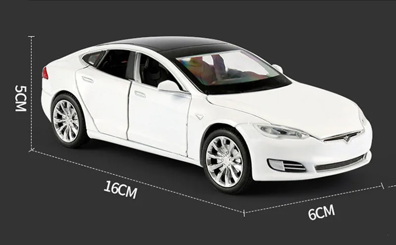 Модель седана Tesla модель S P100D из металлического сплава игрушечного автомобиля с 6