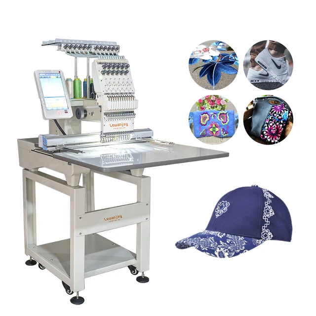Factory Price Single Head 15 Needles China Flat Cap T-shirt Hat Embroidery Machine Simple Towel Embroidery Machine