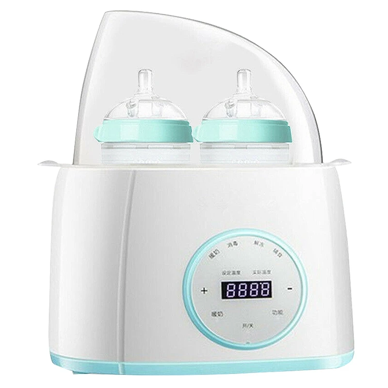 

6 in 1 Double Steam Baby Feeding Insulated Bottle Milk Warmer Children with Timer US Plug