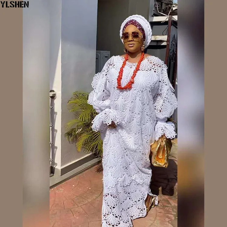 length 150cm Dashiki Lace African Dresses for Women Super Size Traditional Boubou Robe Africaine Femme 2020 Long Africa Dress African Clothes 03