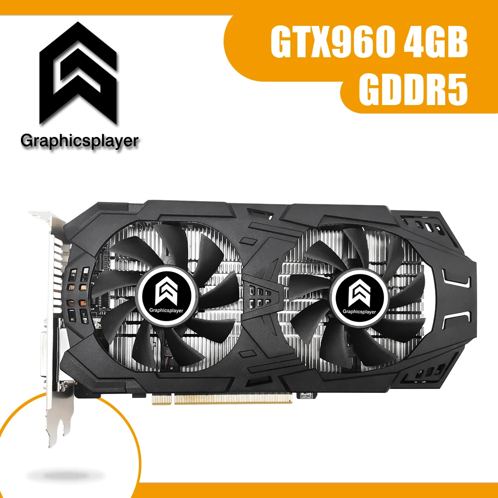 Graphics Card GTX960 4GB 4096MB 128BIT  for Desktop computer PC Games For NVIDIA GTX Video Card With dual fans best video card for gaming pc