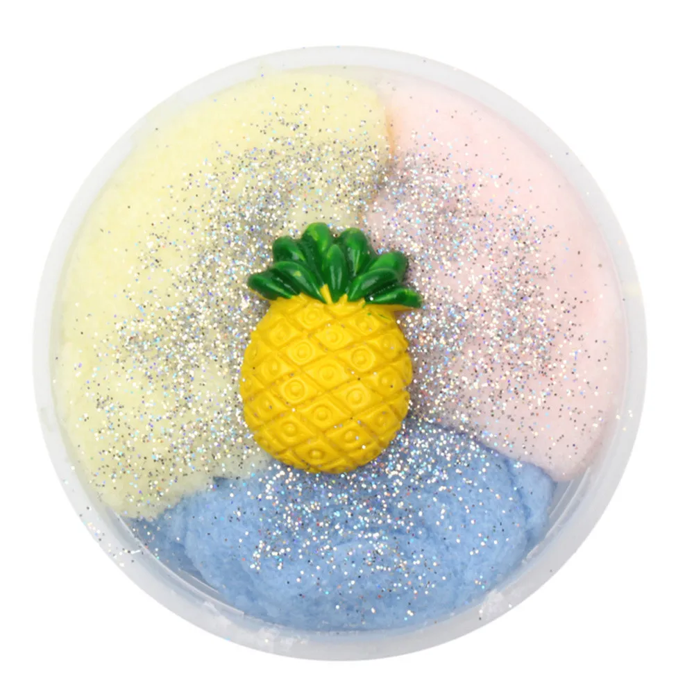 Colorful Mixing Cloud Cotton Candy Slime Fluffy Polymer Anti Stress Slime Sludge Cotton Mud Toy Toys For Children #A