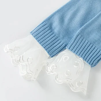 

Korean Vintage Detachable Flare Sleeve Fake Cuffs Hollow Out Embroidery Floral Lace Lolita Chiffon Sweater Decorative