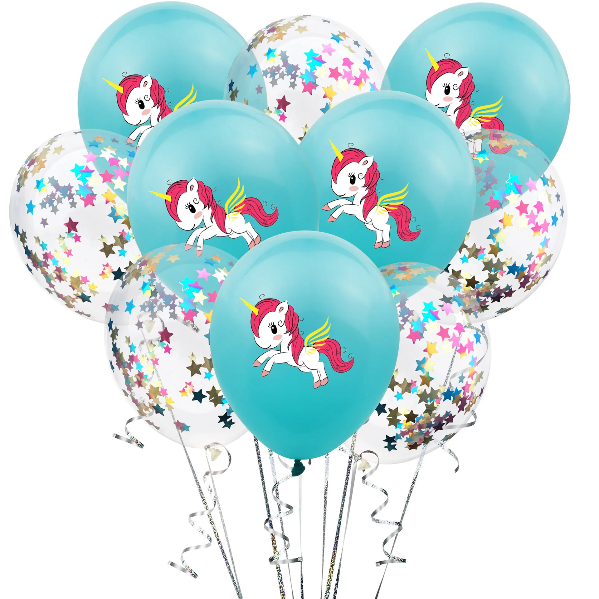 

10 Pcs/lot 12inch Unicorn Printing Balloon Confetti Balloon Latex Balloon Christmas Wedding Birthday Party Decoration